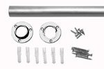 Closet Organizer Hanger Rods With Flanges